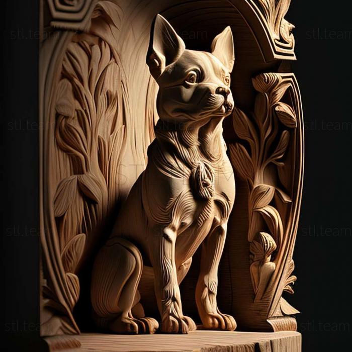 3D model Langhaar dog (STL)